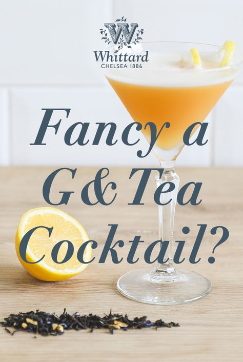 Fancy a G&Tea cocktail? We've combined two of our favourite things to concoct some delicious tea-infused cocktails that will get your taste buds tingling… Check out the recipes here Cocktails With Tea, Tea Infused Cocktails, Herbal Tea Cocktails, Jasmine Tea Cocktail, Empress Gin And Elderflower Cocktail, Tea Cocktail Recipes, Whittard Of Chelsea, Tea Cocktails, Cocktail And Mocktail