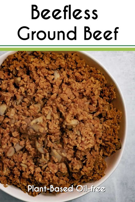 These meatless crumbles make the perfect vegan ground beef alternative in any dish! Throw these nut-free veggie crumbles together in less than 10 minutes and enjoy a delicious smoky and rich flavor. Meatless Crumbles Recipes, Veggie Meat Recipes, Tempeh Recipes Vegan, Tvp Recipes, Sugar Free Eating, Vegan Crumble, Vegan Meat Substitutes, Vegan Ground Beef, Vegan Beef