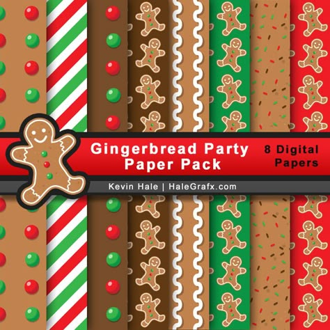 FREE Christmas Gingerbread Party Digital Paper Pack Free Digital Christmas Paper, Christmas Backing Papers Free Printable, Free Gingerbread Printables, Digital Paper Free Download, Digital Paper Free Download Printables Patterns, Christmas Scrapbook Paper, Free Digital Scrapbooking Paper, Christmas Digital Paper, Gingerbread Party