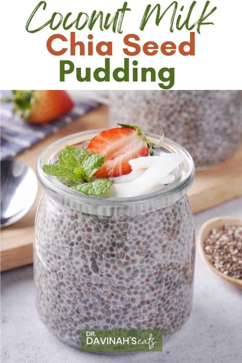 Chia Seed Pudding Coconut Milk, Chai Pudding, Pudding Recept, Coconut Chia Seed, Coconut Chia Seed Pudding, Chia Puddings, Dolce Poche Calorie, Keto Chia Pudding, Chia Seed Recipes Pudding