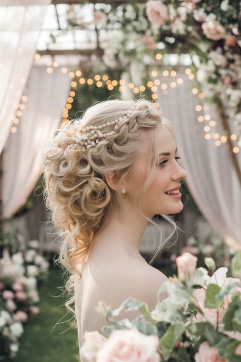 Elevate your bridal look with this ethereal wedding hairstyle, designed for the modern bride who wishes to exude grace and elegance on her special day. Flowing, soft waves softly cascade down your back, while a delicate floral crown adds a touch of whimsy, perfect for an enchanting ceremony. This stunning style beautifully complements any wedding gown, ensuring you feel like a fairy-tale bride. Explore more inspiring wedding hairstyles! #weddinghairstyles #bride #bridalhair #etherealbride Ethereal Wedding Hairstyles, Fairy Wedding Hair, Fairy Hairstyles, Fairy Bride, Dreamy Bride, Ethereal Bride, Ethereal Wedding, Fairy Wedding, Stunning Style