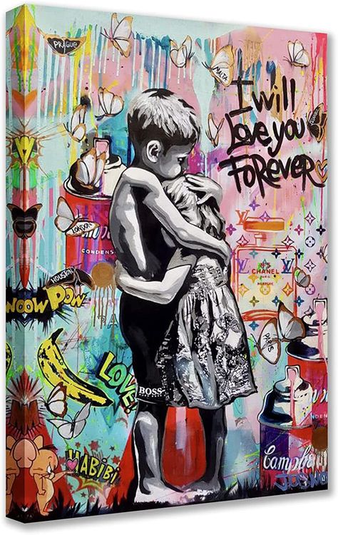 Graffiti Canvas Art, Graffiti Pictures, Tableau Pop Art, Banksy Graffiti, Street Painting, Graffiti Alphabet, Modern Pop Art, Graffiti Painting, Street Graffiti