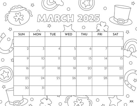 Choose from 107 different March 2025 monthly calendars perfect for this festive month! All calendars can be printed from home and are 100% FREE! March 2025 Calendar, March Planner Ideas, Monthly Planner Ideas, Calendar Drawing, Memorial Day Coloring Pages, Free Monthly Calendar, March Calendar, Free Printable Calendar Templates, Vertical Calendar