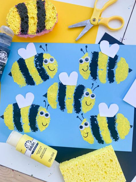 13 EASY Bee Crafts for Preschoolers (2023) - ABCDee Learning Kids Insect Crafts, Chick Craft, Letter D Crafts, Bee Crafts For Kids, Letter Collage, May Crafts, Bee Activities, Insect Crafts, Crafts For Preschoolers