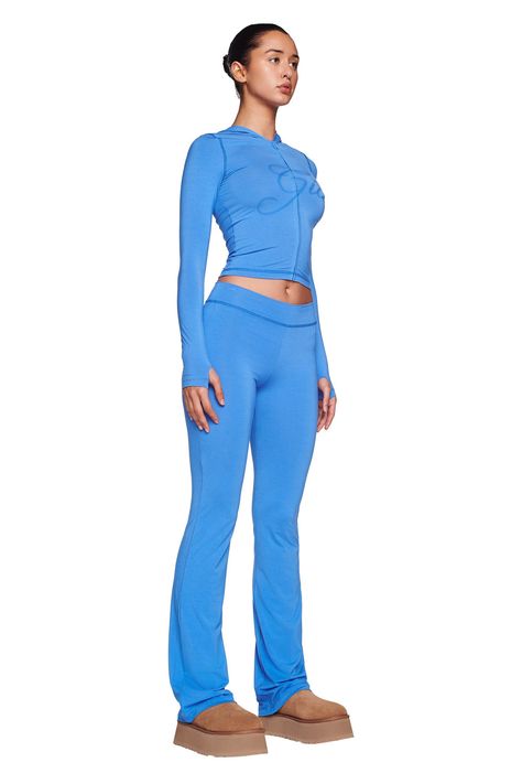 BLARE TRACKPANT - BLUE – I.AM.GIA North America Tracksuit Aesthetic, Placement Print, I Am Gia, Women's Jackets, Buy Now Pay Later, Blue Pants, Lookbook Outfits, Online Clothing Stores, Aesthetic Fashion