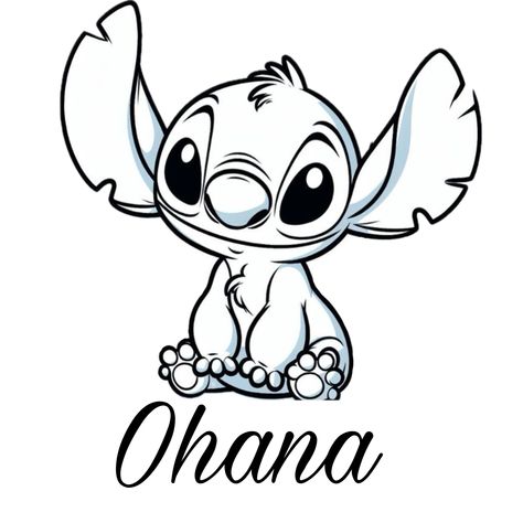 Lilo And Stitch Drawing Sketches, Black And White Stitch, Forearm Cover Up Tattoos, Stitch Coloring, Stitch Outline, Stitch Coloring Pages, Disney Silhouette, Lilo And Stitch Drawings, Lilo Y Stitch