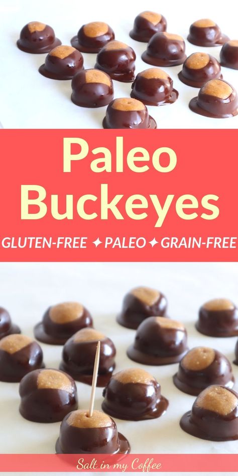 Whole 30 Christmas Cookies, Paleo Candy Recipes, Whole 30 Christmas Recipes, Paleo Holiday Desserts, Paleo Christmas Dinner, Paleo Cookie Recipes, Paleo Party Snacks, Paleo Buckeyes, Paleo Christmas Treats