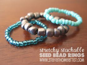 stretchy stackable seed bead rings Seed Bead Rings, Seed Bead Bracelets Diy, Bracelets Making, Stretchy Rings, Elastic Rings, Bead Rings, Diy Beaded Rings, Diy Jewelry Rings, Wrapped Rings