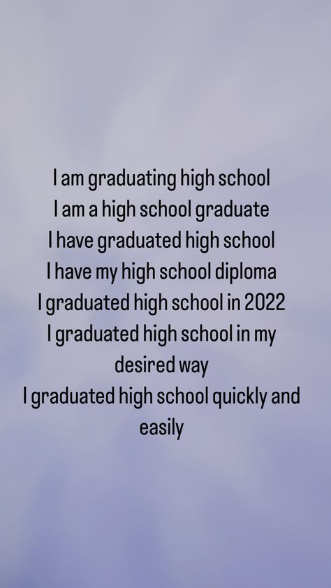 Graduation Affirmations, High School Diploma, Affirmations, High School, Quick Saves