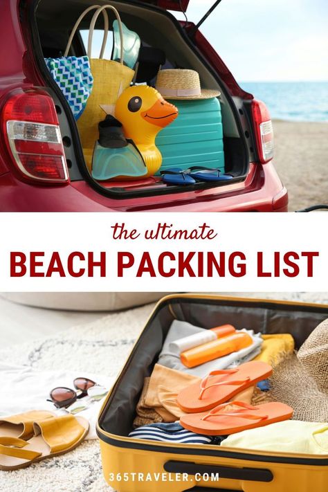 Just because you’re taking a trip to the beach, doesn’t mean you can take a vacation from packing! With beach towels, sand toys, underwater cameras, beach chairs, beach toys, swimsuits, your regular clothing, and more, packing for a beach trip can sometimes get to be a little overwhelming. Here's the ultimate beach packing list, so you'll bring everything you need, and nothing you don't. Beach Packing List, Car Packing, Beach Packing, Underwater Camera, Sand Toys, Beach Toys, United States Travel, Beach Chairs, Beach Towels