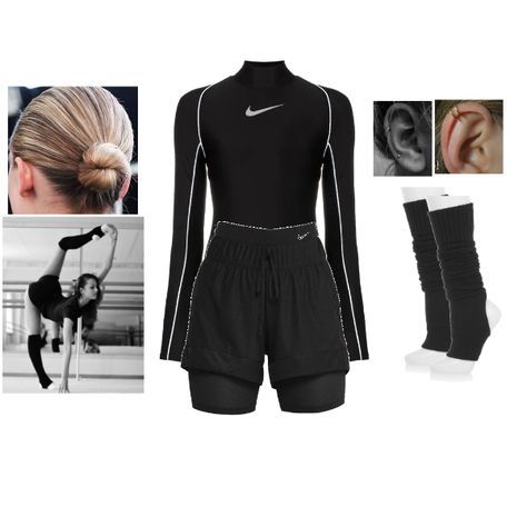 Nike Knee Pads, Nike Pro Shorts Outfit, Pe Outfits, Nike X Ambush, Ballet Leg Warmers, Bodysuit Black, Sports Shorts, Knee Pads, Cozy Outfit