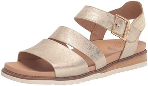 Lightweight sandal with Insole Technology, cushioning, comfort & support Dr Scholls Sandals, Womens Strappy Sandals, Dr Scholls Shoes, Strappy Sandals Flat, Strappy Flats, Footbed Sandals, White Sandals, Fashion Sandals, Womens Sandals Flat