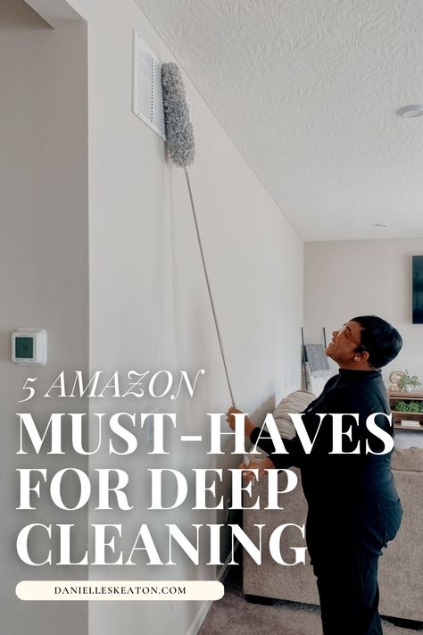 Deep cleaning is easy with the right tools and supplies! Check out these Amazon must-haves for deep cleaning around your home. Home Cleaning Must Haves, Best Cleaning Supplies Home, Amazon Cleaning Must Haves, Must Have Cleaning Supplies, Cleaning Tools For Home, Cleaning Must Haves, Best Cleaning Supplies, Best Cleaning Tools, Deep Cleaning House