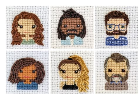 Cross Stitch People Pattern Free, Cross Stitch People Family Portraits, Cross Stitch People, Diy Knitting Projects, Stitch People, Stitch Stuff, Beaded Cross Stitch, Anniversary Ideas, Needle Art