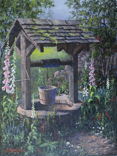 Diy Wishing Well, Wishing Well Garden, Free Woodworking Plans, Water Well, Wishing Well, Country Gardening, Garden Gates, A Well, Garden And Yard