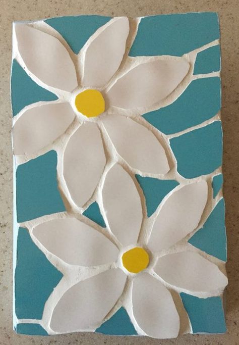 Mosaic Flowers Simple, Mosaic Art Ideas Easy Flower, Easy Mosaic Patterns Using Square Tiles, Mosaic Art Easy, Easy Mosaic Art, Mosaic Designs Easy, Mosaic Flowers Patterns, Mosaic Art Ideas Easy, Simple Mosaic Art