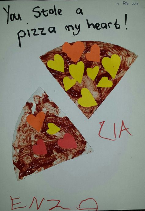 You stole a pizza my heart valentinesday craft You Stole A Pizza My Heart, Valentinesday Craft, A Pizza My Heart, Pizza My Heart, A Pizza, Nanny, My Heart, Preschool, Pizza