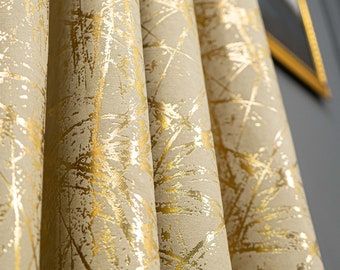 Gold Velvet Curtains, Gold Curtains Living Room, Luxury Curtains Living Room, Golden Living Room, Best Curtains, French Pleat, Velvet Drapes, Gold Curtains, Luxury Curtains