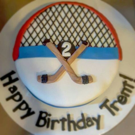 Simple hockey theme cake Hockey Birthday Cake, Hockey Cake, Hockey Cakes, Hockey Birthday Parties, Sports Themed Cakes, Hockey Party, Teen Cakes, Hockey Birthday, Birthday Cakes For Teens