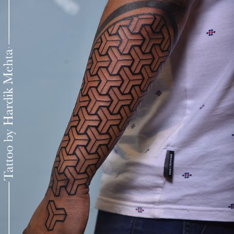 Left Forearm Tattoo, Forearm Sleeve Tattoos For Men, John Tattoo, Geometric Tattoo Hand, Arm Pattern, Traditional Moth Tattoo, Joker Tattoos, Geometric Tattoo Sleeve Designs, Geometric Tattoo Pattern