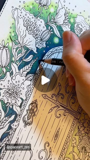 Zen on Instagram: "Thought of sharing how i normally color the background. I would layer a light color as a base then layer it with darker colors.   📔 Summer Nights by Hanna Karlzon  ✏️ Prismacolor & Polychromos  Here are the colors that I used in this video:   FC 171 PC 1101 PC 907 FC 112 PC 935 PC 910   #summernightscoloringbook #hannakarlzon #hannakarlzoncoloringbook #hannakarlzonsummernights #adultcoloringbook  #arte_e_colorir #colorindolivrostop  #coloringforadult #bayan_boyan #boracolorirtop #worldofcolorings #worldofartists #coloriagepouradulte #coloriagepouradultes #artist #colorist #prismacolor #polychromos #colorpencilart #livrodecolorir" Nightfall Coloring Book Finished Pages, Summer Nights Coloring Book, Summer Nights Hanna Karlzon, Hanna Karlzon Summer Nights, Johanna Basford Books, Pencil Inspiration, Blending Colored Pencils, Hannah Karlzon, Coloring Videos