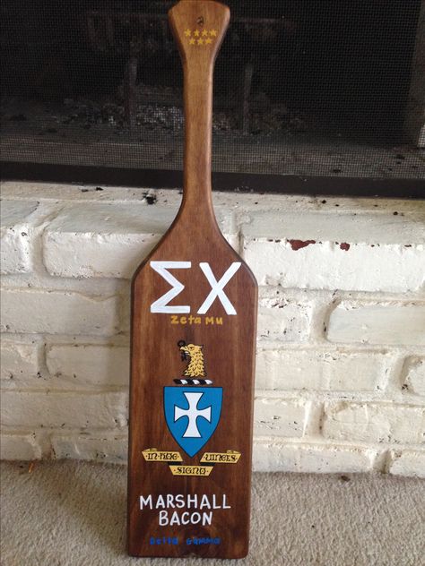 Sigma Chi Fraternity Paddle Fraternity Paddles Ideas, Frat Paddles, Paddle Sorority Big, Paddle Sorority, Fraternity Paddles, Big Little Paddles, Paddle Ideas, Greek Paddles, Cooler Ideas