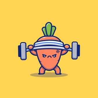 Catalyststuff | Freepik Animated Food Pictures, Workout Cartoon, Watermelon Illustration, Cute Carrot, Morning Art, Cartoon Food, Fitness Icon, Gym Art, Monster Drawing