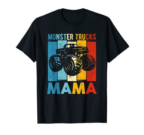 PRICES MAY VARY. Solid colors: 100% Cotton; Heather Grey: 90% Cotton, 10% Polyester; All Other Heathers: 50% Cotton, 50% Polyester Imported Pull On closure Machine Wash Vintage Monster Truck Shirt Monster Truck Mama Retro Tee for grandmothers has a graphic art illustration of a monster truck on it doing a wheelie on it with a retro 70s 80s stylish look! Great birthday or Christmas present idea for a monster truck fan! Makes the perfect mother's day gift for who loves monster trucks or is a monst Kids Tshirt Ideas, Monster Truck Shirt, Kids Tshirt Designs, Monster Truck Birthday Party, 3rd Birthday Boys, Truck Birthday Party, Truck Shirt, Monster Truck Birthday, Truck Shirts