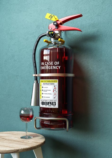 In Case Of Emergency / Art Series on Behance Emergency Equipment, Cute Good Morning Quotes, Wall Decor Design, Amazing Art Painting, Brand Building, In Case Of Emergency, Fire Extinguisher, Art Series, Design Language