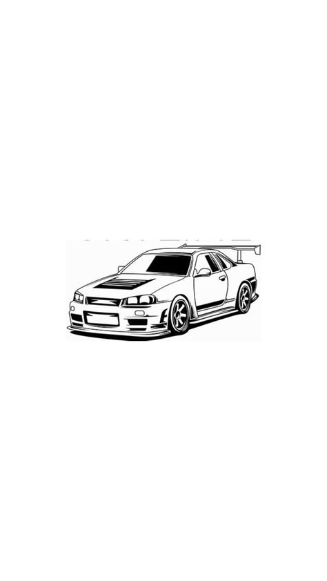 Nissan Skyline Tattoo Ideas, Car Drifting Tattoo, Small Car Tattoos For Guys, Simple Car Tattoo Ideas, Race Car Tattoo Ideas, Nissan Gtr Tattoo, Nissan Tattoo, Nissan Skyline Tattoo, Pixar Cars Tattoo