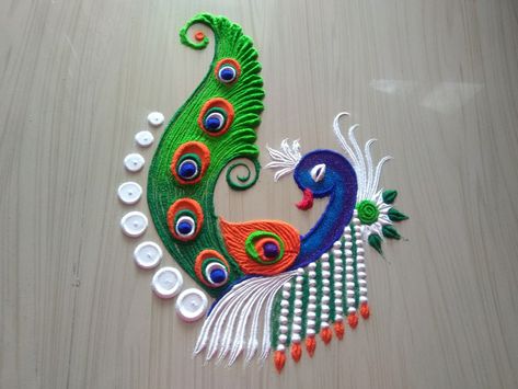 Rangoli Lifestyle Unique Rangoli Designs Beautiful Peacock, Small Peacock Rangoli, New Rangoli Designs Creativity Easy, New Year Rangoli Design 2022, Rangoli Designs Latest Unique For Diwali Easy, New Year Rangoli Design 2023 Unique, Simpal Rangoli Designs, New Year Rangoli 2022, Deepawali Rangoli