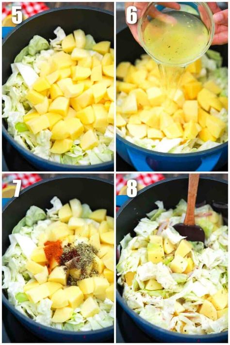 Cabbage And Red Potatoes, Cabbage And Red Potato Recipes, Fried Cabbage And Potatoes, English Potatoes, Potatoes Cabbage, Boiled Cabbage, Steamed Cabbage, Cabbage And Potatoes, Dinners Easy