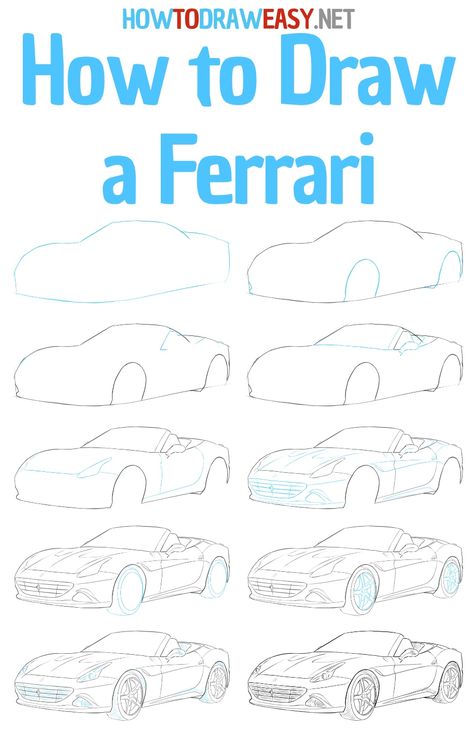 #Drawing #Draw #DrawingTutorial #HowtoDraw #Ferrari #SportsCar Draw Lesson, Perspective Tips, Vehicle Drawing, Car Drawing Easy, Perspective Lessons, Draw A Car, Abstract Tree Painting, Easy Drawings For Beginners, Diesel Mechanics