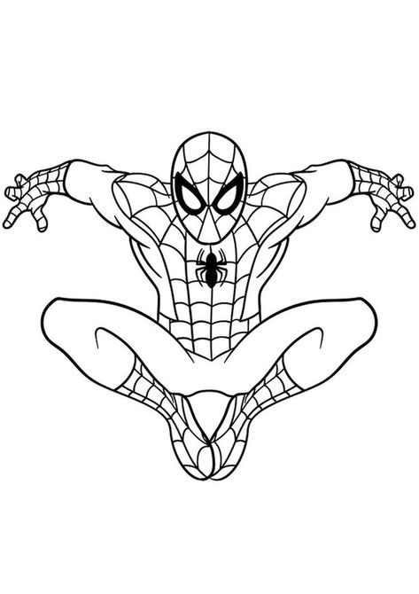 Spiderman Colouring Picture, Printable Spiderman Coloring Pages, Spiderman Coloring Sheet, Super Hero Coloring Pages Free Printable, Spiderman Activities For Kids, Spiderman Coloring Pages Free Printable, Colouring Pages For Boys, Superhero Coloring Pages For Kids, Coloring Pages Spiderman