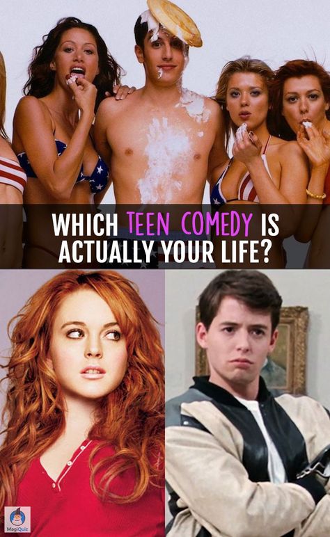 Don’t you wish you could be a kid again, like the bright-eyed stars of your favorite high school movies? Like, totally. So spit out your gum, open your books to page 87, and take this quiz to find out which classic teen comedy film you are! Throwback Quotes, School Movies, Top 10 Actors, High School Movies, Comedy Film, Cedric Diggory, Famous Stars, 22 Words, Comedy Films