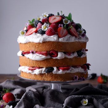 Summer Berry Cake, Cake With Fresh Berries, Gluten Free Lemon Cake, Lemon Layer Cake, Lemon Whipped Cream, Lemon Layer Cakes, Recipes With Whipping Cream, Dairy Free Cream, Spring Cake