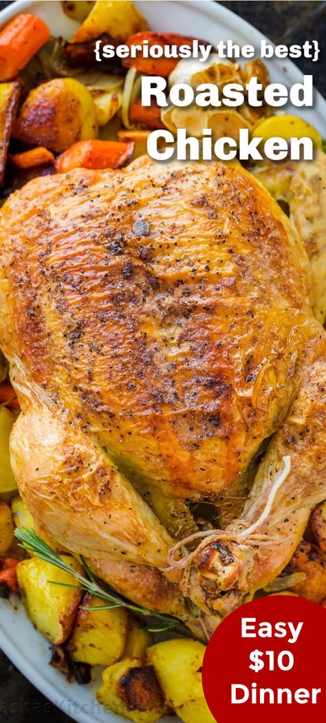 Baked Whole Chicken, Whole Chicken Recipes Oven, Baked Whole Chicken Recipes, Best Roast Chicken Recipe, Juicy Roasted Chicken, Oven Roasted Whole Chicken, Juiciest Chicken, Whole Baked Chicken, Best Roasted Chicken