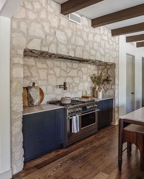 #mndesertspanishhideaway hashtag on Instagram • Photos and videos Kitchen Backsplash Ideas Brown Cabinets, Kitchen Backslash, Kitchen With Dark Cabinets, Country Paint Colors, English Country Home, Kitchen Backsplash Ideas With Dark Cabinets, Modern Nest, Kitchen Stone, Stone Backsplash Kitchen