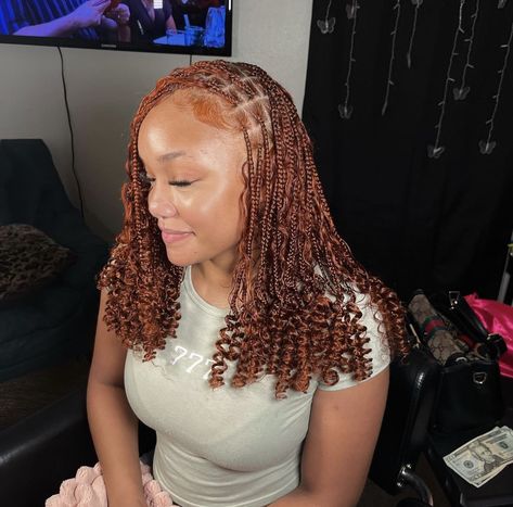 Honey Brown And Black Braids, Honey Brown Braids For Black Women, Brown Braids With Curls, Fresh Braids, Mixing Hair Color, Weave Hairstyles Braided, Short Box Braids Hairstyles, Fire Hair, Black Hair Extensions