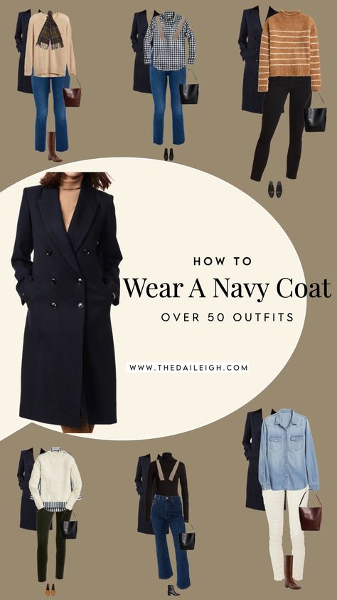 How To Wear A Navy Coat Winter Outfits Navy Wool Coat Outfit Women, Navy Blue Trench Coat Outfit Winter, Navy Blue Coat Outfit Winter, Navy Coat Outfit Winter Wear, Blue Coat Outfits For Women, Navy Trench Coat Outfit, Navy Blue Coat Outfit, Navy Coat Outfit, Blue Coat Outfit