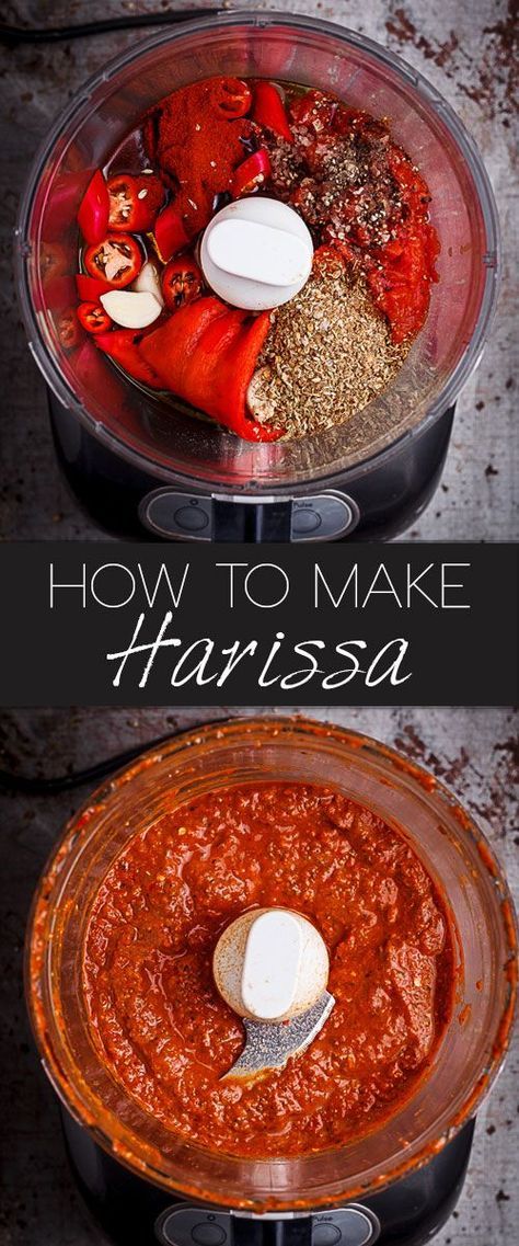 Arabisk Mat, Harissa Paste, God Mat, Moroccan Food, Homemade Sauce, Middle Eastern Recipes, Arabic Food, Food Processor, Sauce Recipes