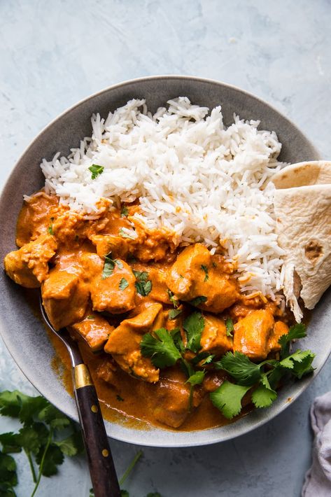 The most fragrant, creamy tomato sauce envelops tender pieces of chicken in this super easy, stovetop butter chicken recipe. Pan Chicken Breast, Chutney Chicken, Indian Comfort Food, Butter Chicken Sauce, Butter Chicken Recipe Easy, The Modern Proper, Modern Proper, Indian Butter Chicken, Easy Butter