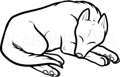 How To Draw A Sleeping Dog, Sleeping Dog, Step by Step, Drawing Guide, by Dawn | dragoart.com Schnauzer Drawing, Dog Drawing Simple, Sleeping Drawing, Cute Dog Drawing, Cute Animal Quotes, Sleeping Animals, Sleepy Dogs, Dog Sketch, Wolf Drawing