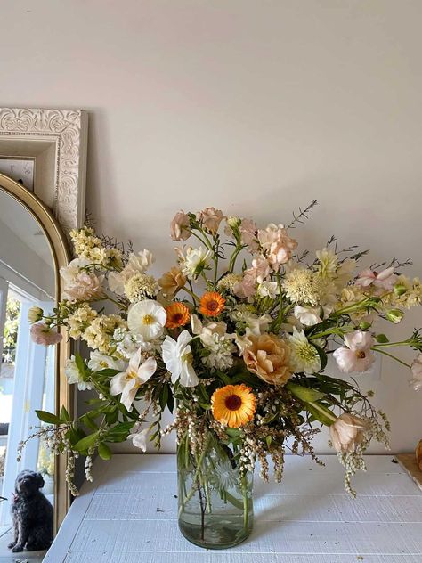 Nine Favorite Things. - Half Baked Harvest Pale Yellow Weddings, Yellow Wedding Flowers, Beautiful Bridal Bouquet, Bouquet Arrangements, Fresh Flowers Arrangements, Floral Arrangements Wedding, Pastel Flowers, Pastel Floral, Floral Centerpieces