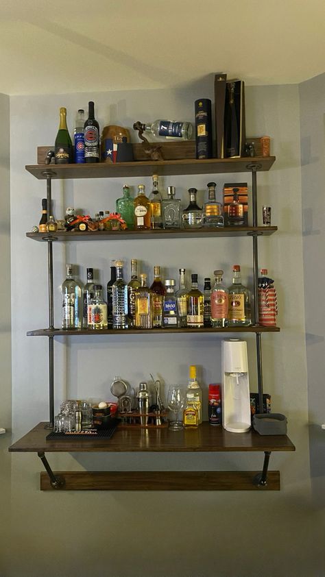 Tequila Bar, Gas Pipe, Bar Home, Home Bar Decor, Home Bar, Bar Decor, Home Made, Tequila, Bar