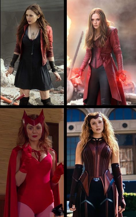 Wanda Maximoff Scarlet Witch Marvel MCU outfit costume Wanda Scarlet Witch Costume, Scarlet Witch Wandavision Costume, Halloween Scarlet Witch, Wanda Maximoff Fashion, Halloween Costumes Scarlet Witch, Scarlett Witch Halloween Costume, Cute Marvel Costumes, Women’s Superhero Halloween Costume, Diy Wanda Maximoff Costume