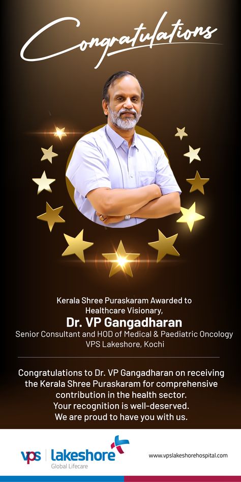 Hearty Congratulations to Dr. V.P Gangadharan, who has been honored with the Prestigious Kerala Shree Puraskaram 2023 for his Outstanding comprehensive contribution in the health sector. Your dedication has made a lasting impact, improving well-being in Kerala and beyond. Hearty Congratulations, Pediatrics, Well Being, Kerala, Health Care, Medical, Health