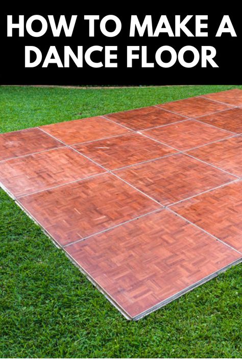 If you often host parties, need a dance floor for a backyard wedding, or just like the idea of having a dance floor readily available for whatever occasion, this article follows the process step-by-step to help make the process an easy one. Read more at OwnTheYard.com! #dancefloor #backyard #outdoorideas Diy Outside Dance Floor, Building A Dance Floor Wedding, Outdoor Wedding Flooring Ideas, Diy Tent Flooring Wedding, Make Your Own Dance Floor, Diy Outside Dance Floor Wedding, Diy Portable Dance Floor, How To Build A Dance Floor, Dance Floor For Outdoor Wedding