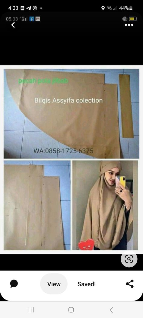 Pola French Khimar, Khimar Pattern, Pola Abaya, Pola Kupluk, French Khimar, Khimar Syar'i, Abaya Pattern, Teaching Sewing, Projek Menjahit