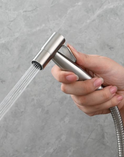 Tecmolog Handheld Toilet Bidet Sprayer for Toilet,Stainless Steel Brushed Nickel Cloth Diaper for Baby Wash #Bidet #Toilet #Wash https://www.sanitarya.com/products/ws024 Toilet Bidet, Bidet Sprayer, Bidet Toilet, Brushed Nickel, Stainless Steel, Quick Saves